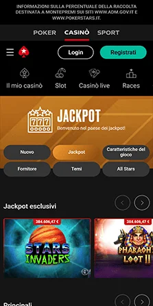 pokerstars casino giochi con jackpot